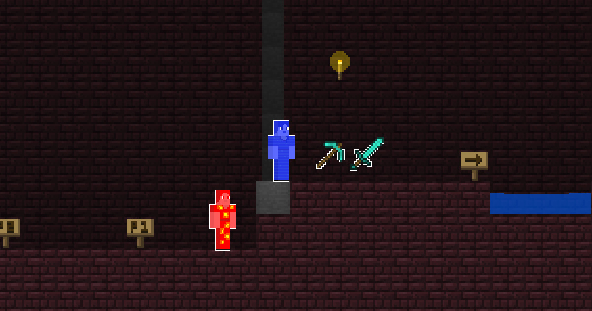 Image Fire Steve and Water Alex